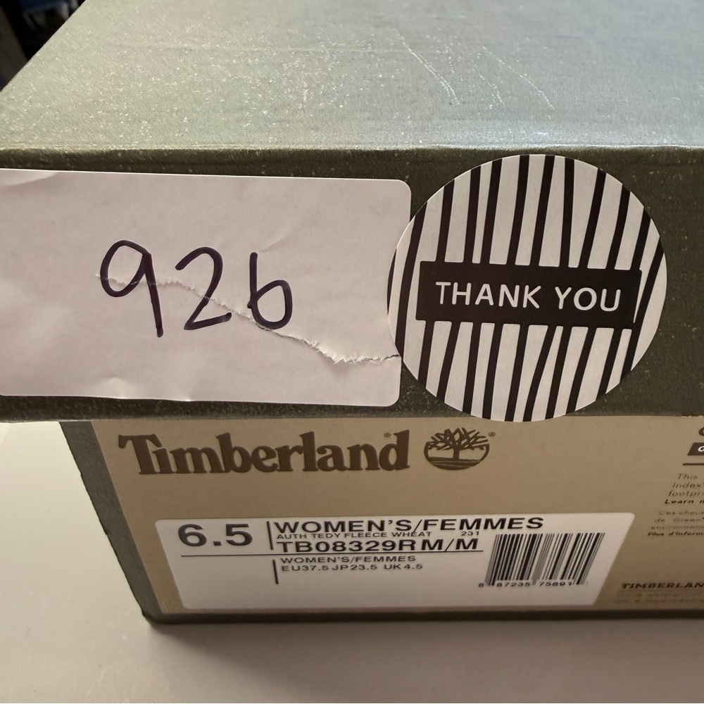 NEW! Timberland Authentics Teddy Fleece Waterproof Fold-Down Boot Wheat Size 6.5 - Picture 13 of 16